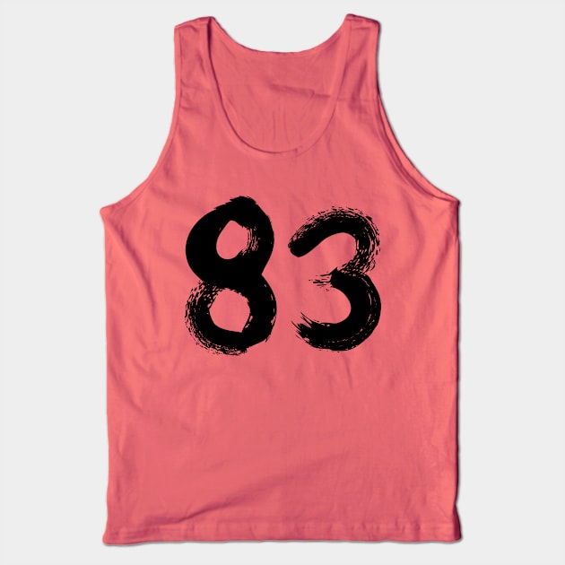 Number 83 Tank Top by Erena Samohai